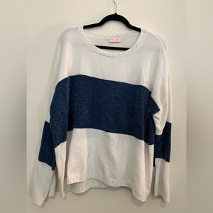 Pink Lily Tri-Stripe Sweater Size XL NWOT